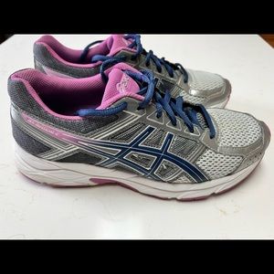 Asics Gel-Contend 4 Women's Size 7.5 Gray Blue Purple Running Shoes T765N